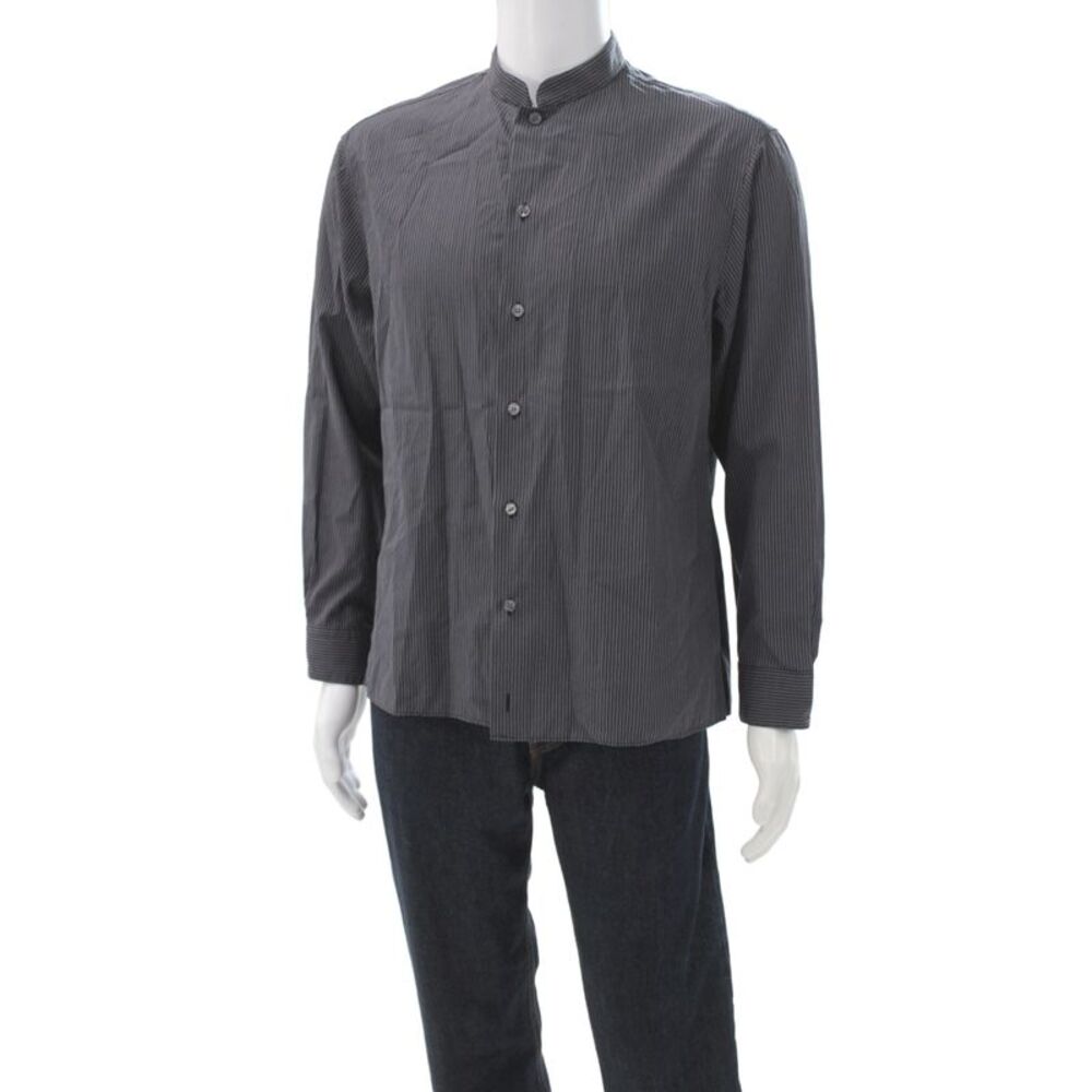 Armani Collezioni Men's Long Sleeves Button Down Striped Shirt Size M